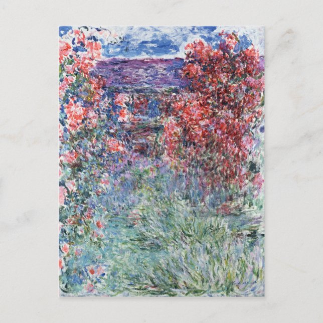 Carte Postale Claude Monet | Maison à Giverny sous les Roses (Devant)