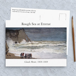 Carte Postale Claude Monet - Mer agitée à Etretat