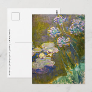 Carte Postale Claude Monet - Nénuphars et Agapanthus
