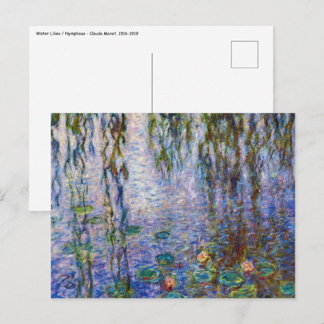 Carte Postale Claude Monet - Nymphéas (Devant / Derrière)