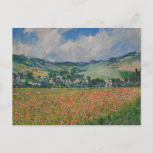 Carte Postale Claude Monet Painting, Champ de pavot à Giverny