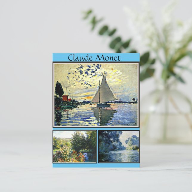 Carte Postale Claude Monet peinture célèbre (Debout devant)