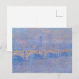 Carte Postale Claude Monet Pont de Waterloo Impression Soleil Ar