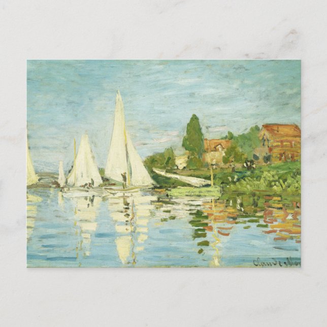 Carte Postale Claude Monet. Régates à Argenteuil (Devant)