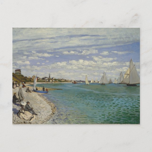 Carte Postale Claude Monet | Regatta à Sainte-Adresse (Devant)