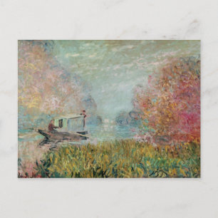 Carte Postale Claude Monet The Boat Studio on the Seine, 1875