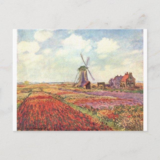 Carte Postale Claude Monet Tulips en Hollande (Devant)