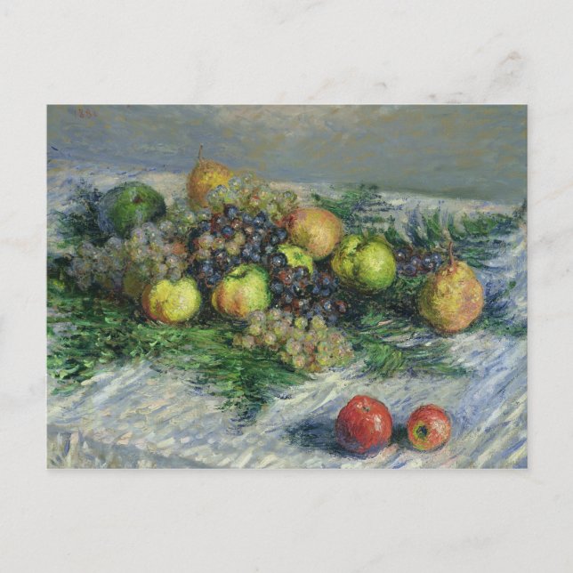 Carte Postale Claude Monet | Vie morte avec poires et raisins (Devant)