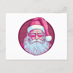 Carte Postale Claus de santa rose vintage rétro