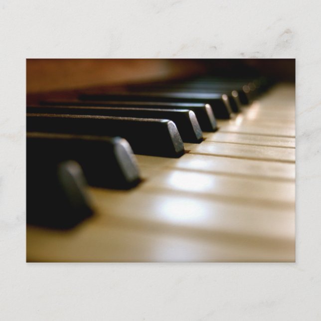 Carte Postale Clavier de piano élégant Musique (Devant)