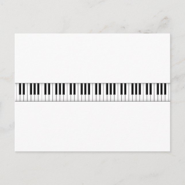 Carte Postale Clavier / Touches de piano : (Devant)