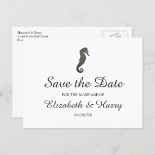 Carte Postale Clay Seahorse Beach Mariage Enregistrer La Date