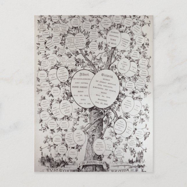 Carte Postale Clé à l'arbre généalogique (Devant)