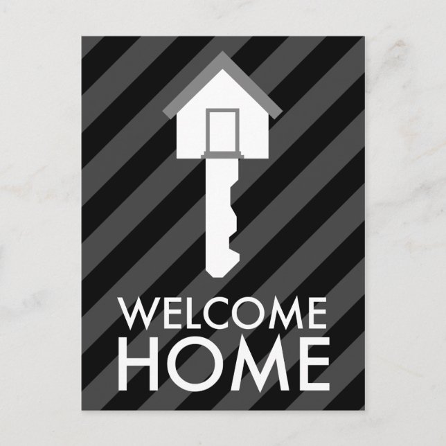 Carte Postale clé de bienvenue à la maison (Devant)