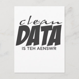 Carte Postale Clean Data est la réponse