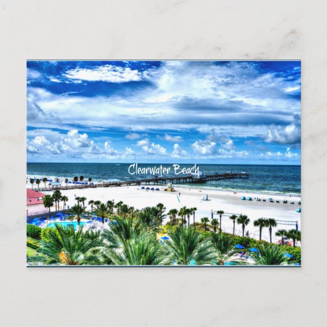 Carte Postale Clearwater Beach, Floride, destination vacances (Devant)
