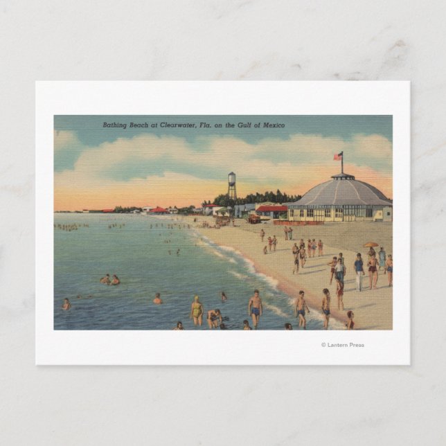 Carte Postale Clearwater, FL - Baigneurs et bains de soleil sur  (Devant)