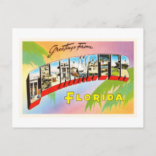 Carte Postale Clearwater Florida FL Vieux souvenir Vintage voyag