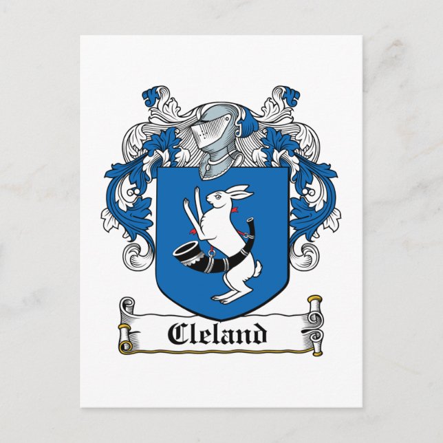 Carte Postale Cleland Family Crest (Devant)
