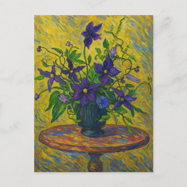 Carte postale Clematis (Devant)