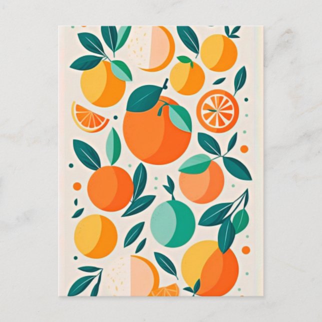 Carte Postale Clementine mandarine (Devant)