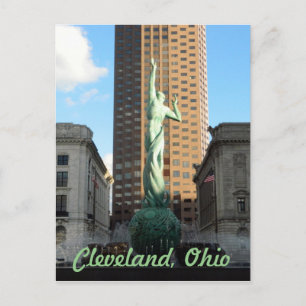 Carte Postale Cleveland, OH Fontaine(verte) dans Sunshine Postca