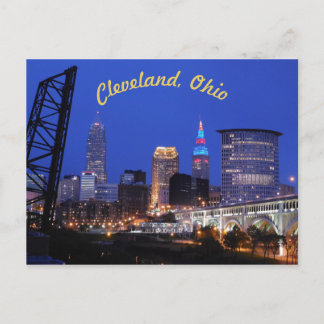 Carte postale Cleveland, OH West Side Skyline (Cur
