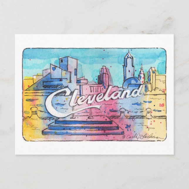 Carte postale Cleveland Sign North Coast Harbour (Devant)