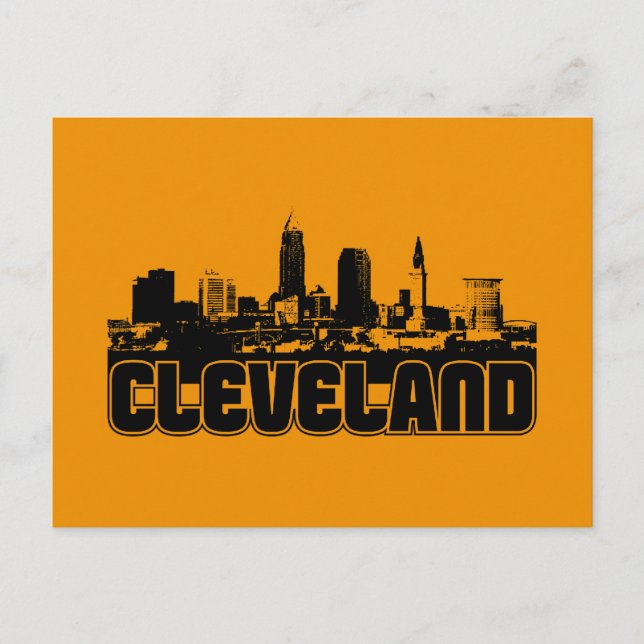 Carte Postale Cleveland Skyline (Devant)