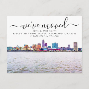 Carte postale Cleveland Skyline Moving Faire-part