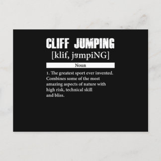 Carte Postale Cliff Jumping Definition Cliff Diving Gift