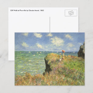 Carte Postale Cliff Walk à Pourville par Claude Monet