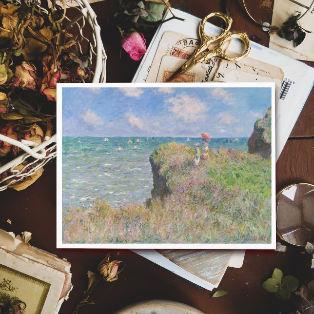 Carte Postale Cliff Walk à Pourville par Claude Monet (Créateur téléchargé)