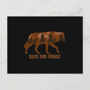 Carte Postale Climate Change Environmental Protection Wolf