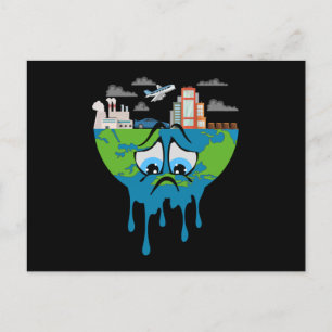 Carte Postale Climate Change Planet Future Earth CO2 Poison Idea