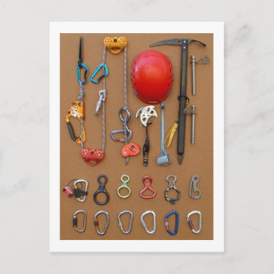 Carte Postale Climbers equipment -- postcard