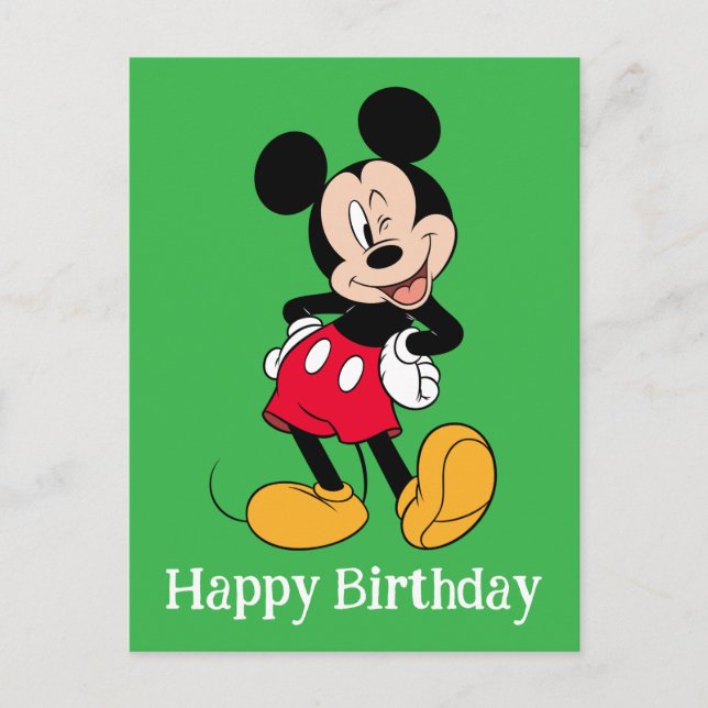 Carte Postale Clin d'œil de Mickey Mouse (Devant)