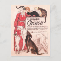 Clinique Cheron Vintage Chien Chat Steinlen Poster