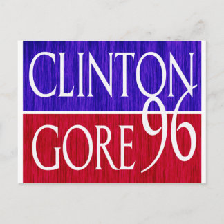 Carte Postale Clinton Gore 96 Distressed Design