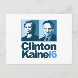 Carte Postale Clinton Kaine pour l'Amérique 2016