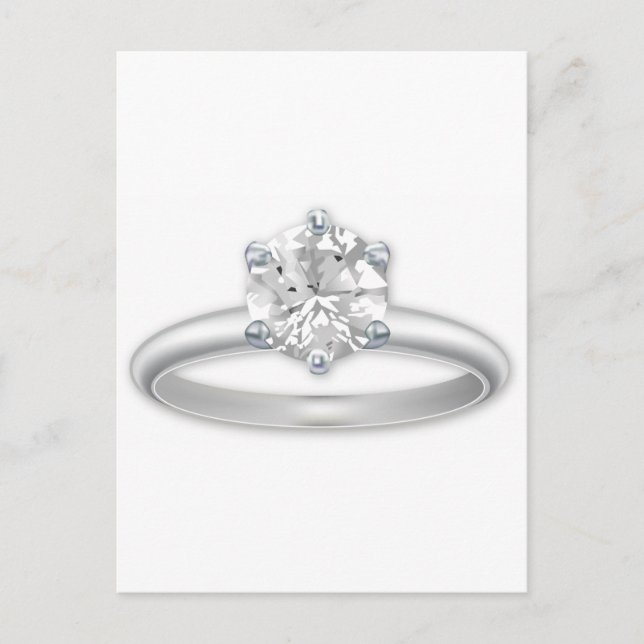 Carte Postale Clipart à bille à anneaux de diamant (Devant)