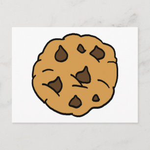 Carte Postale Clipart de dessin IMMENSE Chip de chocolat Cookie 