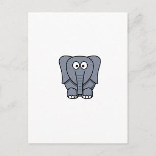 Carte Postale Clipart Eléphant Cartoon Cute