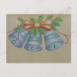 Carte Postale cloche bleue