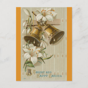 Carte Postale Cloches et lys vintage
