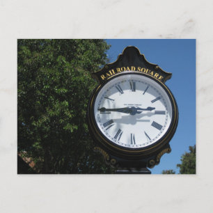Carte Postale Clock Railroad sq. père Noël Rosa, Ca.