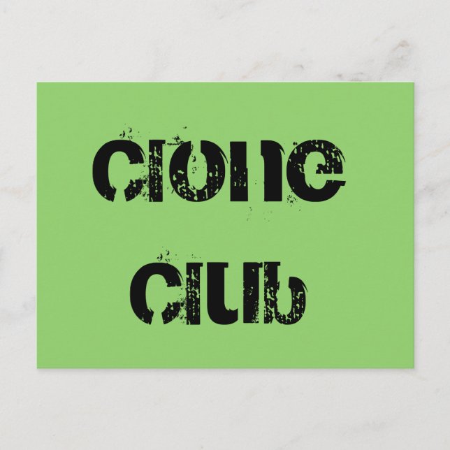 Carte Postale Clone Club Orphan Black bloc lettres style urbain (Devant)