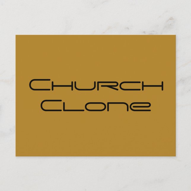 Carte Postale Clone de l'église, lettres géométriques, Chraa noi (Devant)