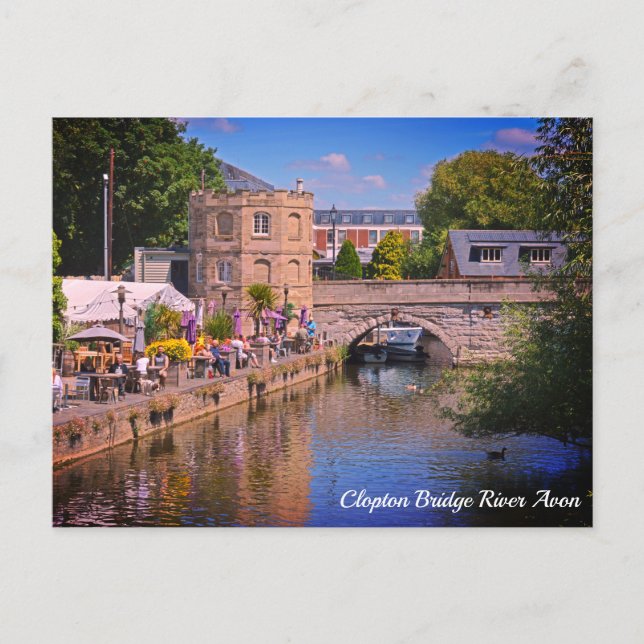 Carte Postale Clopton Bridge River Avon Stratford Sur Avon (Devant)