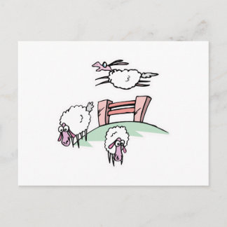 Carte Postale clôture de sauts de mouton